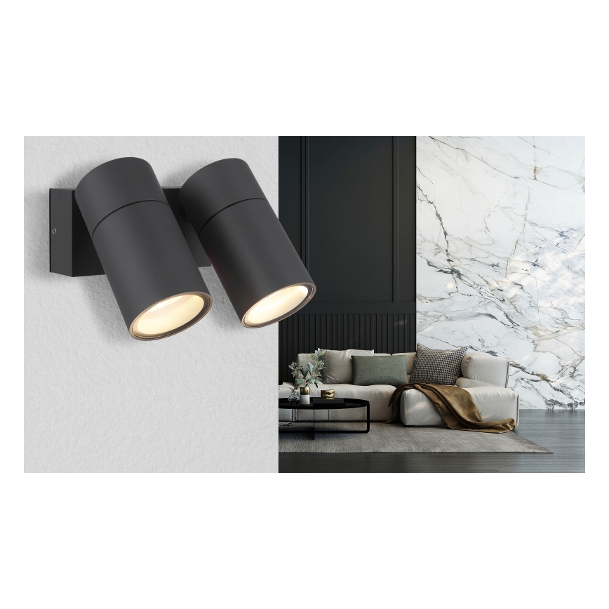 Globo - Seinäkohdevalo 2xGU10/35W/230V