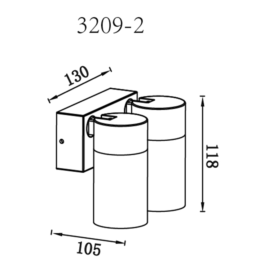 Globo - Seinäkohdevalo 2xGU10/35W/230V