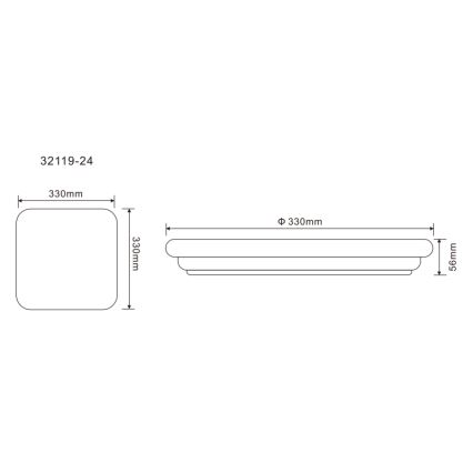 Globo - LED-ulkokattovalaisin LED/24W/230V IP54