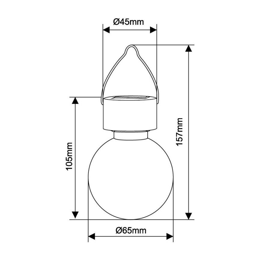 Globo 33056 - Aurinkovalaisin LED/0,06W/3,2V IP44 400 mAh