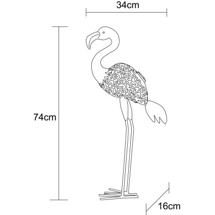 Globo - LED-aurinkokennovalo LED/3V IP44 300 mAh flamingo