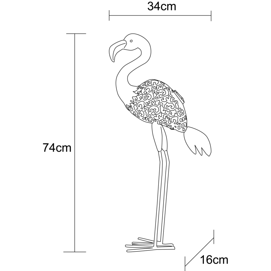 Globo - LED-aurinkokennovalo LED/3V IP44 300 mAh flamingo