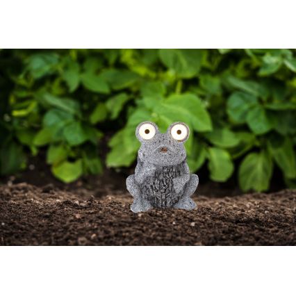 Globo - LED aurinkokennovalo SOLAR 2xLED/0,06W/3V IP44 sammakko