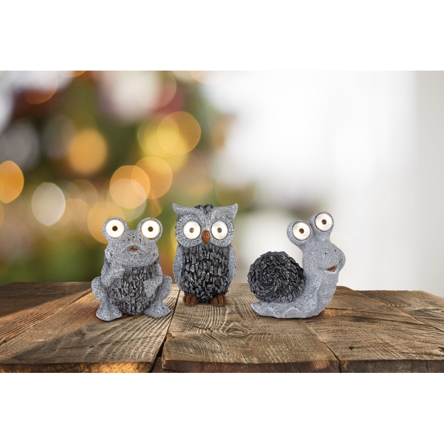 Globo - LED aurinkokennovalo SOLAR 2xLED/0,06W/3V IP44 sammakko