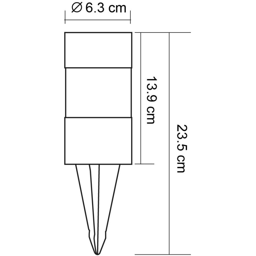 Globo - SARJA 3x LED aurinkokäyttöinen lamppu LED/0,06W/3,2V IP44 200 mAh