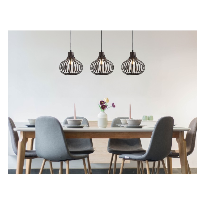 Globo - Kattokruunu johdossa 3xE27/40W/230V