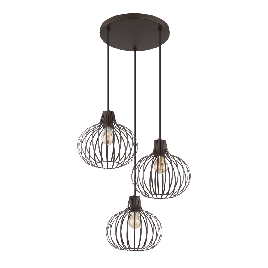 Globo - Riippuvalaisin vaijerilla 3xE27/40W/230V