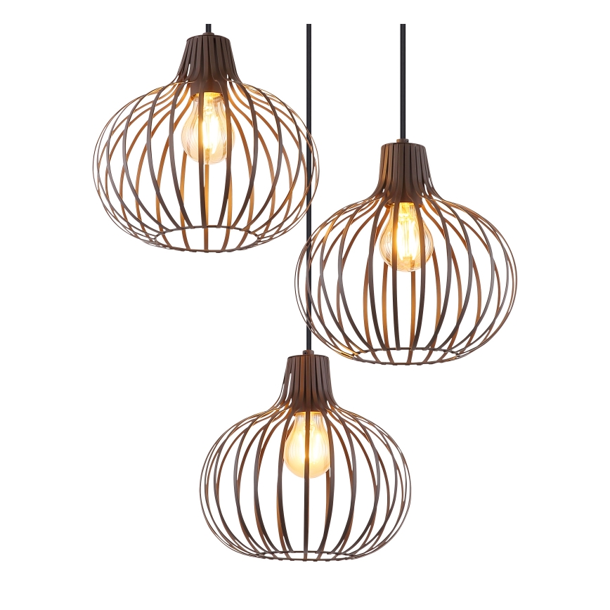 Globo - Riippuvalaisin vaijerilla 3xE27/40W/230V