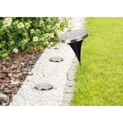 Globo - SARJA 4x LED aurinkovalaisin LED/0,1W/3V IP44 300 mAh