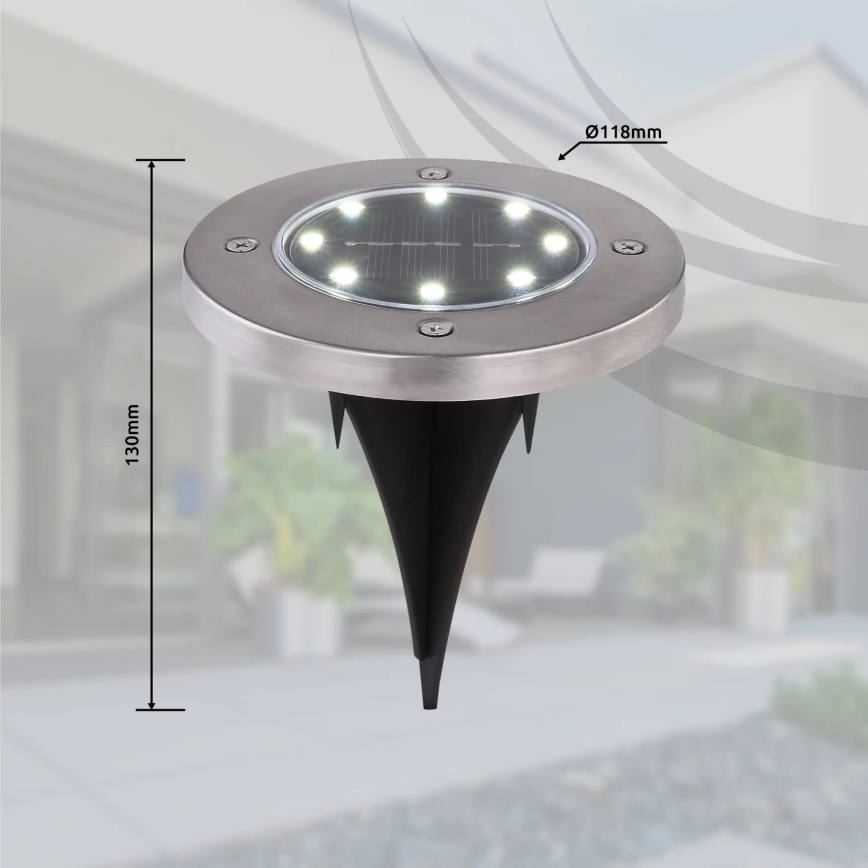 Globo - SARJA 4x LED aurinkovalaisin LED/0,1W/3V IP44 300 mAh