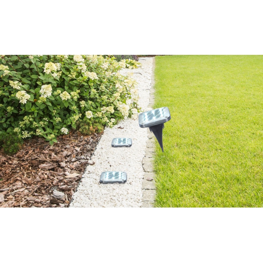 Globo - SETTI 2x LED-aurinkovalaistus LED/0,8W/1,2V IP44 300 mAh