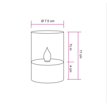 Globo - LED-aurinkovalaisin LED/0,06W/1,2V 1800K IP44 100 mAh