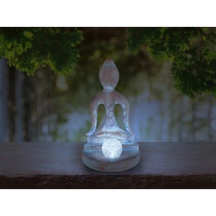 Globo - LED-aurinkokennovalaisin LED/3V IP44 200 mAh Buddha-patsas