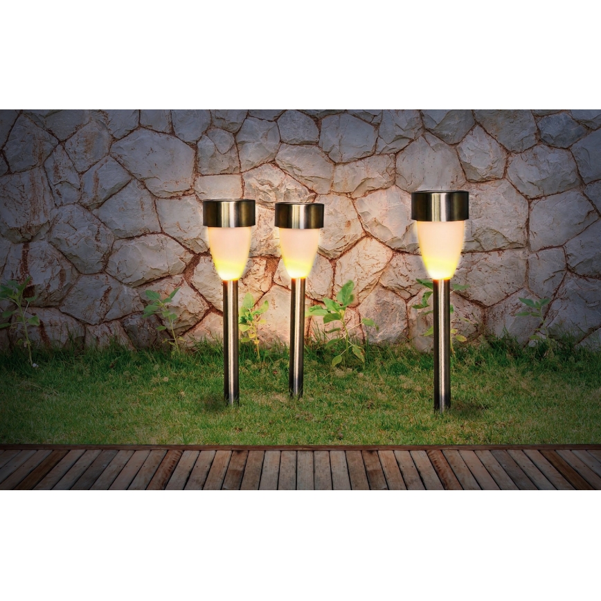 Globo - SARJA 3x aurinkolamppu 3xLED/0,06W/1,2V IP44 200 mAh