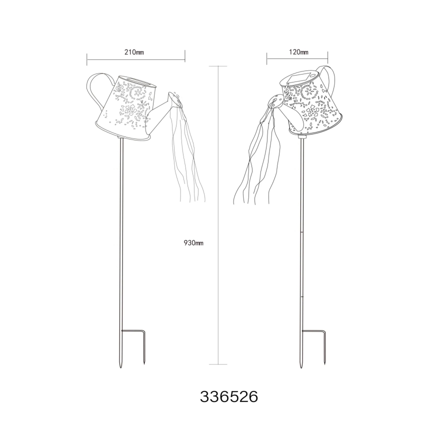 Globo - LED Aurinkovalaisin LED/3V IP44 300 mAh teekannu
