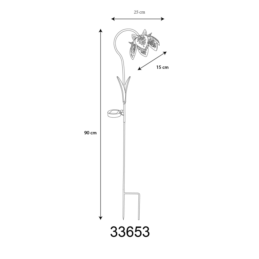 Globo - Kukkamuotoinen aurinkokäyttöinen LED-valaisin LED/3,2V IP44 200 mAh