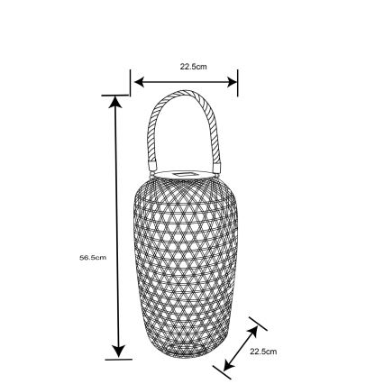 Globo - LED aurinkokäyttöinen valaisin LED/0,06W/3V bambu IP44 600 mAh
