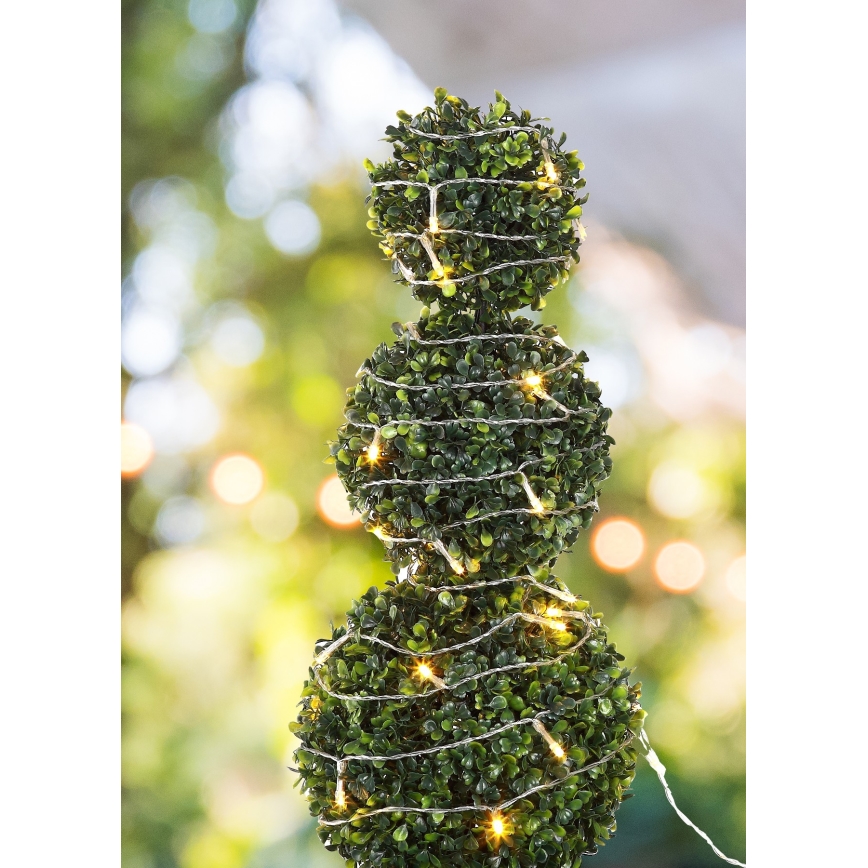 Globo - LED-aurinkoketju 20 m 120xLED/2,4V 2xAAA IP44 600 mAh