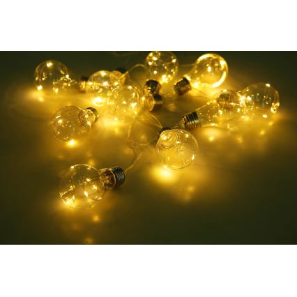 Globo - LED aurinkoketju 10xLED/0,06W/3,2V 380 cm IP44 600 mAh
