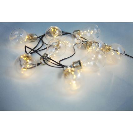 Globo - LED aurinkoketju 10xLED/0,06W/3,2V 380 cm IP44 600 mAh