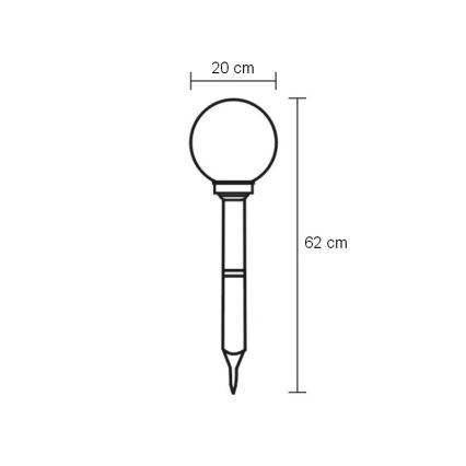 Globo - LED-ulkovalaisin LED/0,06W/3,2V IP44 600 mAh