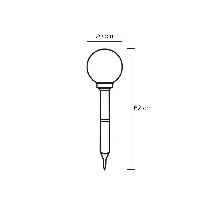 Globo - LED-ulkovalaisin LED/0,06W/3,2V IP44 600 mAh