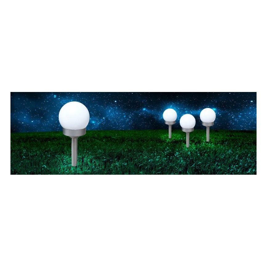Globo - SETTI 3x LED-aurinkovalaistus LED/0,06W/3V 4000K halkaisija 10 cm IP44