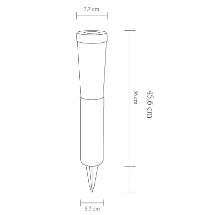 Globo - SETTI 2x LED-aurinkovalaistus LED/0,1W/3V 6000K IP44 400 mAh