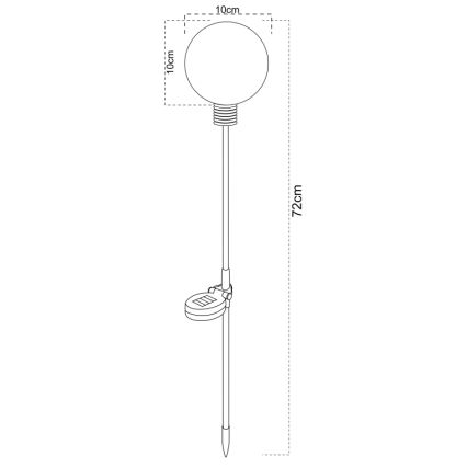 Globo - LED aurinkovalaisin LED/3,2V IP44 600 mAh