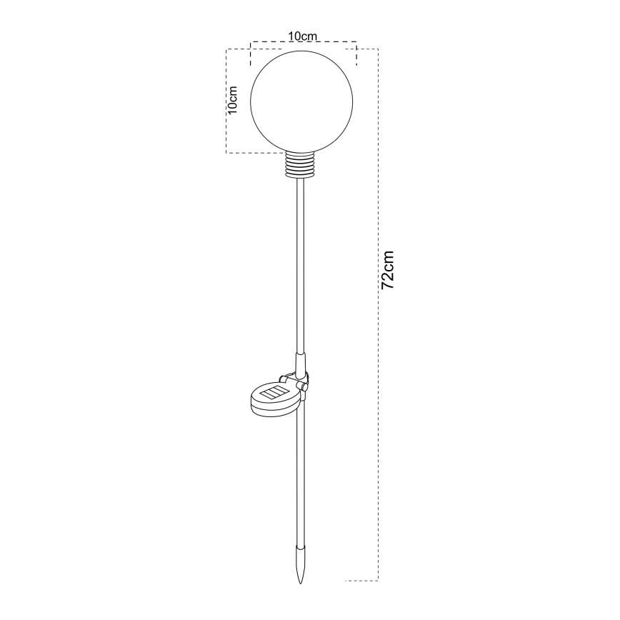 Globo - LED aurinkovalaisin LED/3,2V IP44 600 mAh