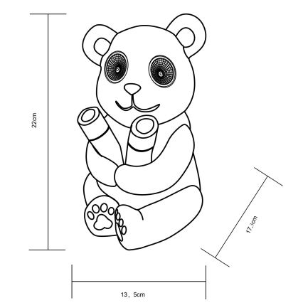 Globo - LED Aurinkovalo LED/0,12W/3V IP44 panda