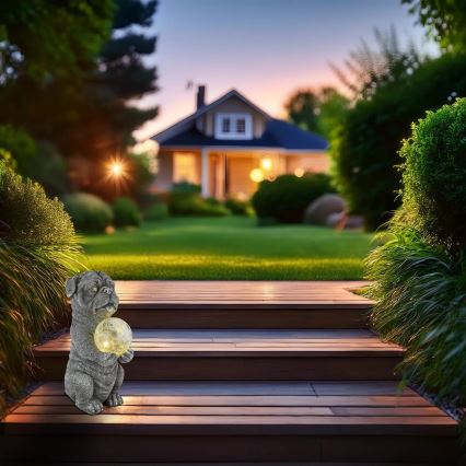 Globo - LED aurinkokennovalaisin LED/0,02W/3V IP44 300 mAh koira