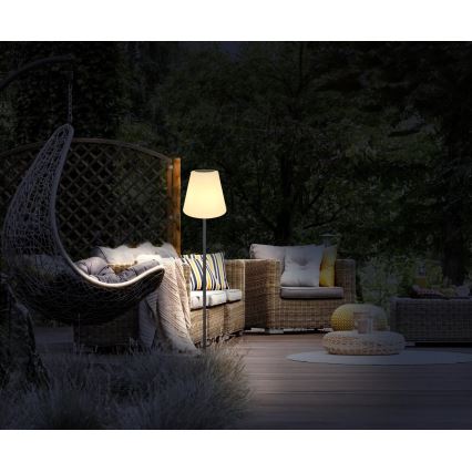 Globo - LED RGB aurinkokennolla toimiva kosketettava lattiavalaisin LED/0,1W/3V IP44 2000 mAh + kaukosäädin