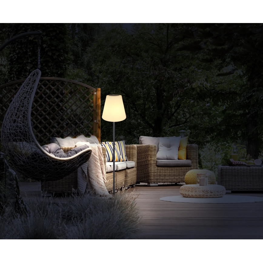 Globo - LED RGB aurinkokennolla toimiva kosketettava lattiavalaisin LED/0,1W/3V IP44 2000 mAh + kaukosäädin