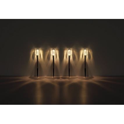 Globo - SARJA 4x LED aurinkovalaisin LED/0,06W/1,2V IP44 100 mAh