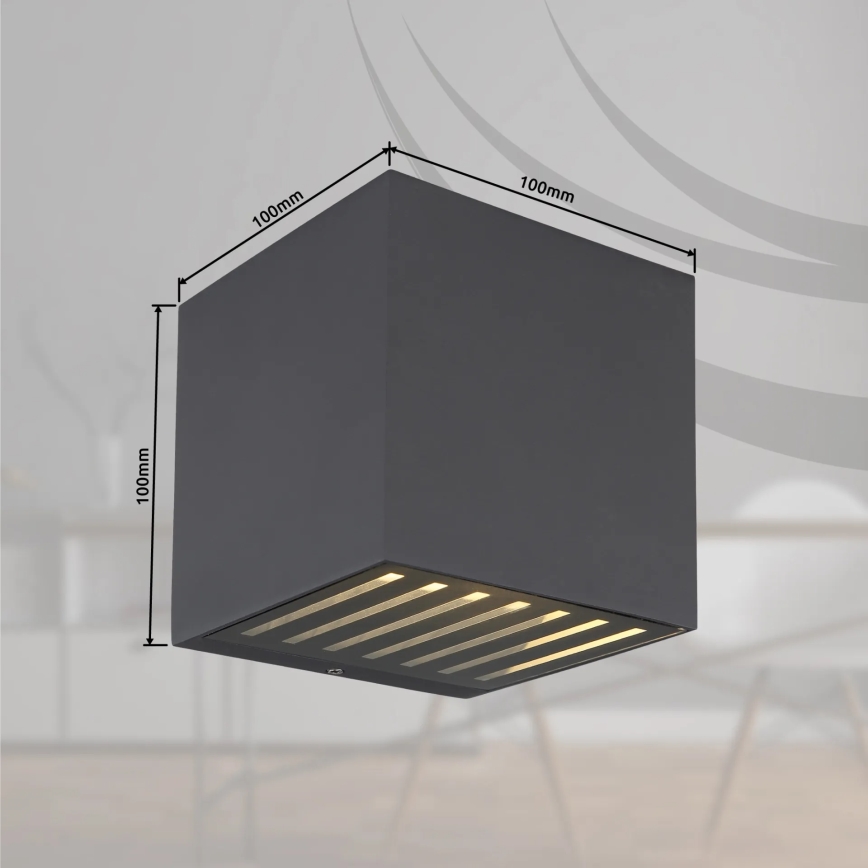 Globo - LED-ulkoseinävalaisin LED/6W/230V IP54 antrasiitti