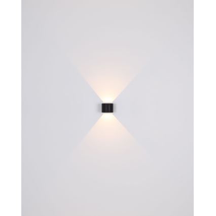 Globo - LED-ulkoseinävalaisin 2xLED/3W/230V IP44 musta