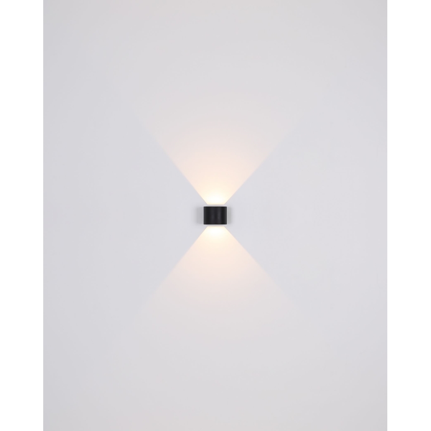 Globo - LED-ulkoseinävalaisin 2xLED/3W/230V IP44 musta