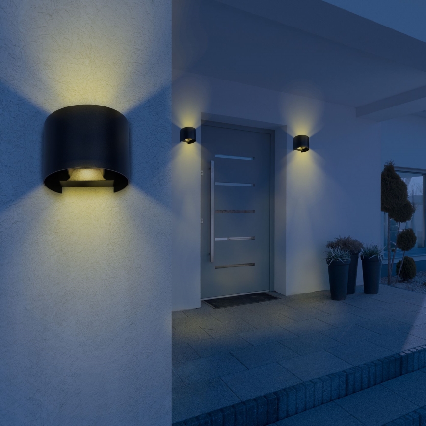 Globo - LED-ulkovalaisin 2xLED/3W/230V IP54 musta