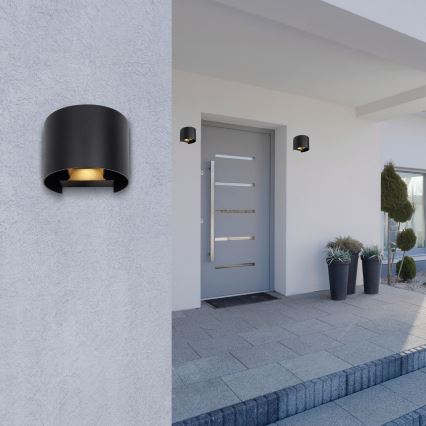 Globo - LED-ulkovalaisin 2xLED/3W/230V IP54 musta