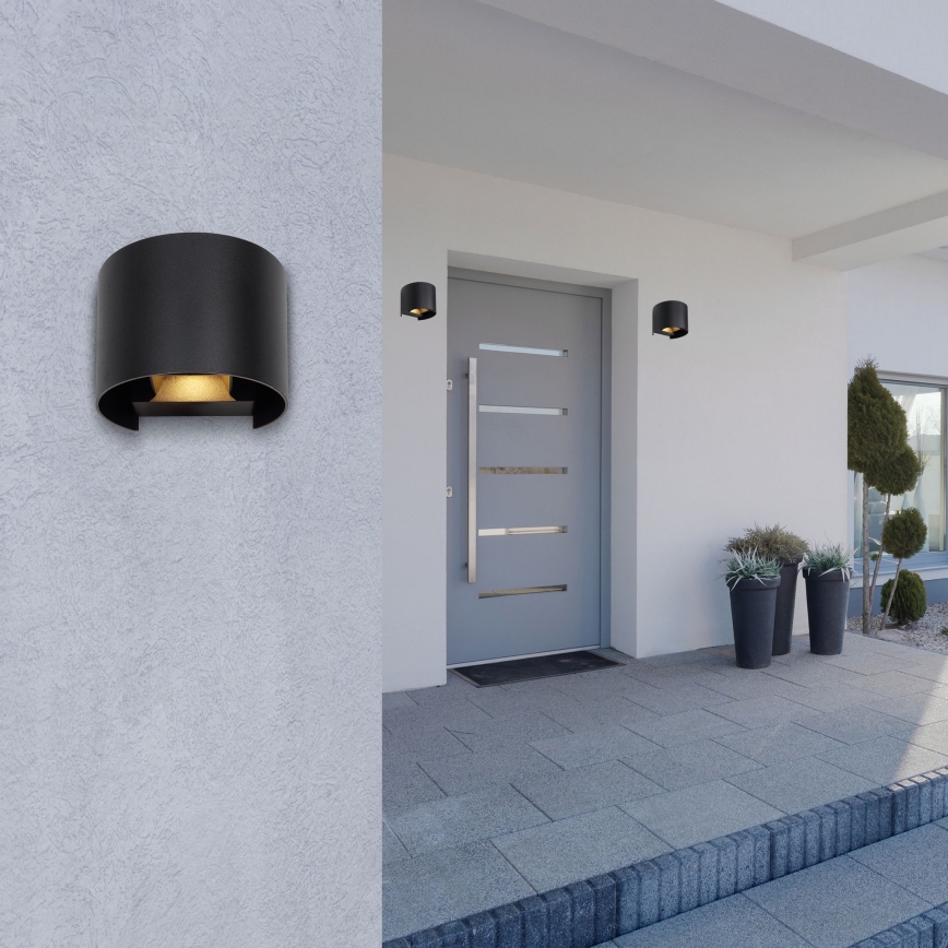 Globo - LED-ulkovalaisin 2xLED/3W/230V IP54 musta