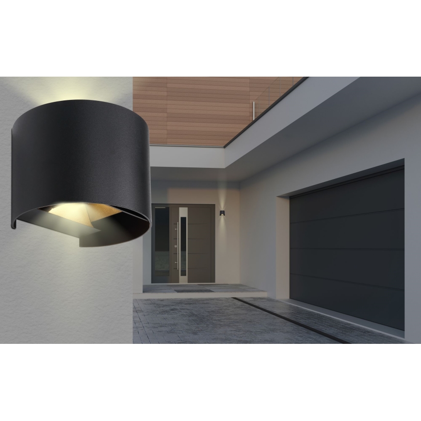 Globo - LED-ulkovalaisin 2xLED/3W/230V IP54 musta