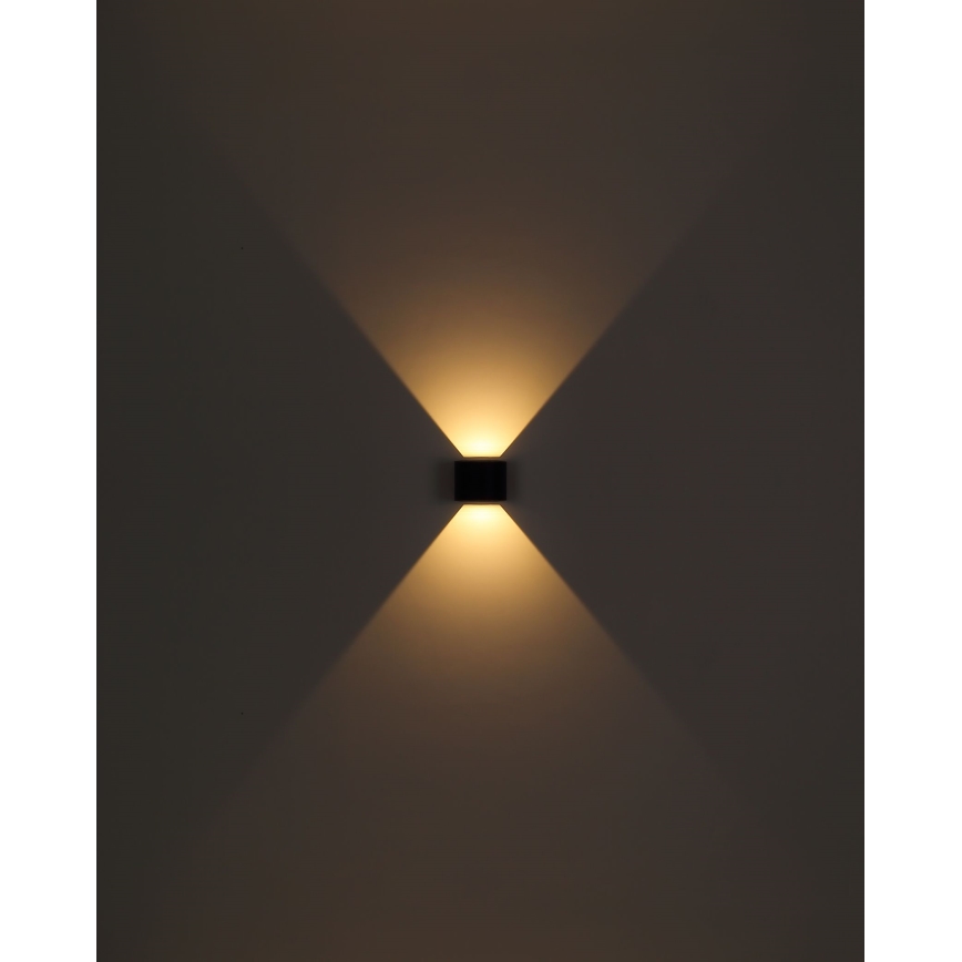 Globo - LED-ulkovalaisin 2xLED/3W/230V IP54 musta