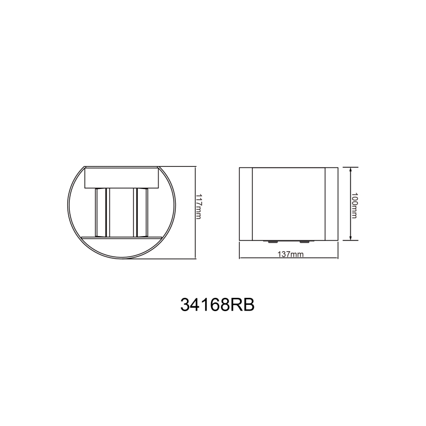 Globo - LED-ulkovalaisin 2xLED/3W/230V IP54 musta