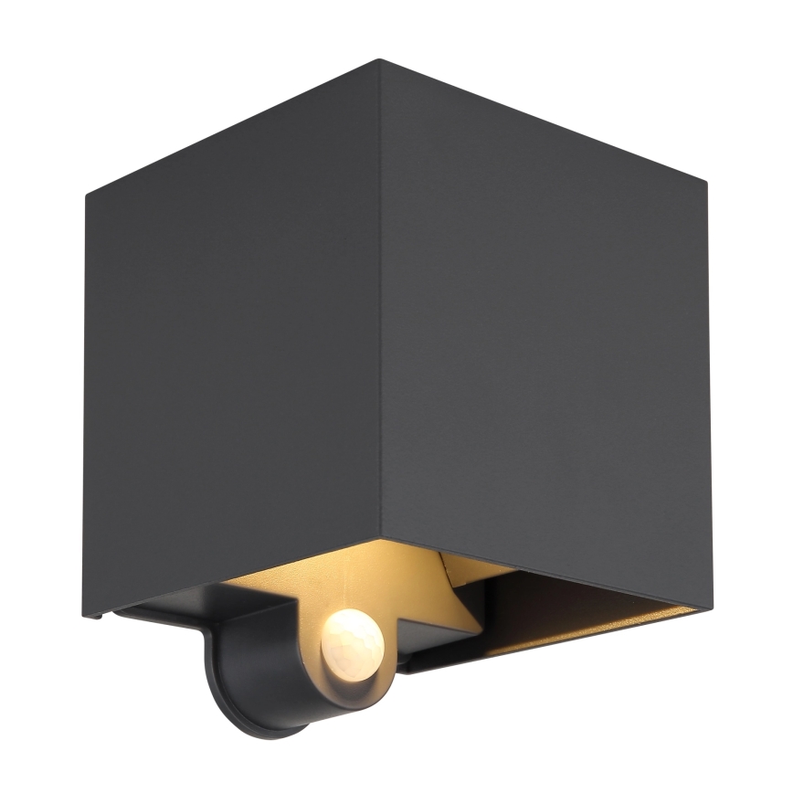 Globo - LED ulkoseinävalaisin liiketunnistimella 2xLED/3W/230V IP54