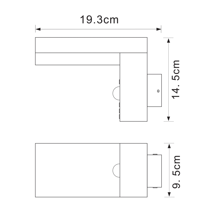 Globo - LED-ulkovalaisin seinälle, liiketunnistimella LED/9,5W/230V IP44
