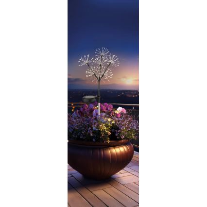 Globo - LED-aurinkovalaisin 3xLED/3V IP44 600 mAh ilotulitus-efekti