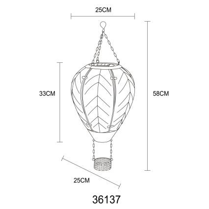 Globo - LED Riipus aurinkokennokoriste 24xLED/0,2W/3V IP44 Lentävä ilmapallo
