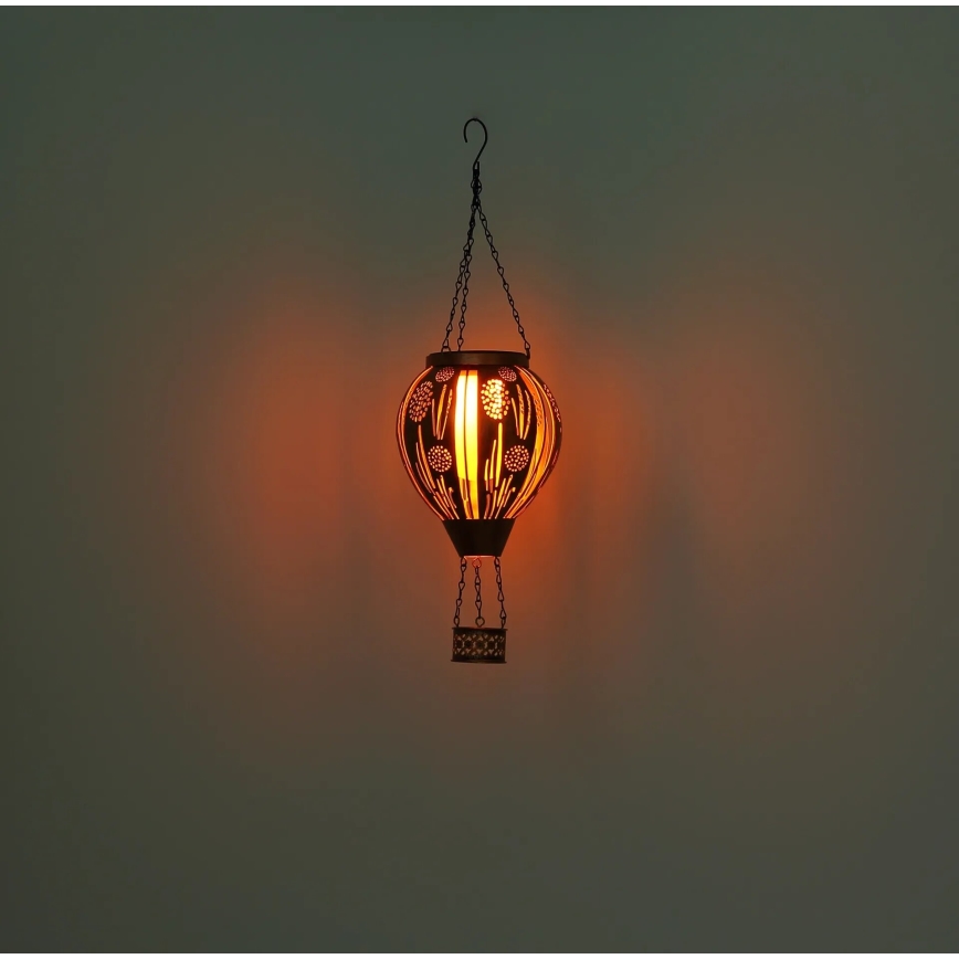 Globo - LED-riippuvalaisin aurinkokennolla 12xLED/0,02W/3V IP44 300 mAh lentävä ilmapallo