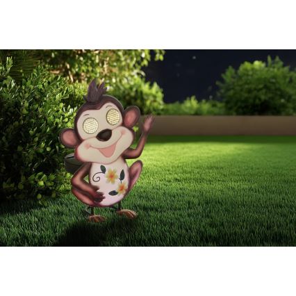 Globo - LED-aurinkovalaisin 104xLED/3V IP44 300 mAh apina